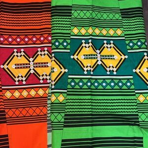 2 large African cotton fabrics